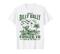 Born To Dilly Dally Forced To Pick Up The Pace Cool Dinosaur T-Shirt