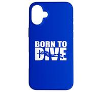Born to Dive Scuba Diver Underwater Adventure Case for iPhone 16 Plus