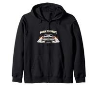 Born To Drive Muscle Car Passion Zip Hoodie