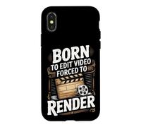 Born to Edit Video Forced to Render Video Editor Case for iPhone X/XS