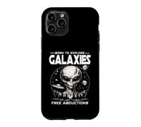 BORN TO EXPLORE GALAXIES FREE ABDUCTIONS Sci Fi Alien UFO Case for iPhone 11 Pro
