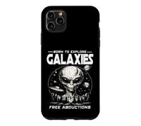 BORN TO EXPLORE GALAXIES FREE ABDUCTIONS Sci Fi Alien UFO Case for iPhone 11 Pro Max