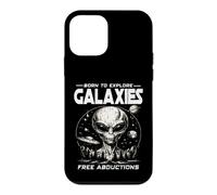 BORN TO EXPLORE GALAXIES FREE ABDUCTIONS Sci Fi Alien UFO Case for iPhone 12 mini