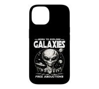 BORN TO EXPLORE GALAXIES FREE ABDUCTIONS Sci Fi Alien UFO Case for iPhone 14