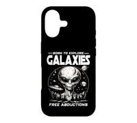 BORN TO EXPLORE GALAXIES FREE ABDUCTIONS Sci Fi Alien UFO Case for iPhone 17