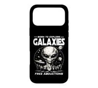BORN TO EXPLORE GALAXIES FREE ABDUCTIONS Sci Fi Alien UFO Case for iPhone 17 Pro Max