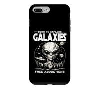 BORN TO EXPLORE GALAXIES FREE ABDUCTIONS Sci Fi Alien UFO Case for iPhone 7 Plus/8 Plus