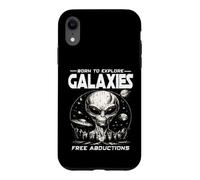 BORN TO EXPLORE GALAXIES FREE ABDUCTIONS Sci Fi Alien UFO Case for iPhone XR