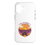 Born to Explore Retro Sunset Adventure Travel Case for iPhone 16