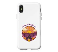 Born to Explore Retro Sunset Adventure Travel Case for iPhone X/XS