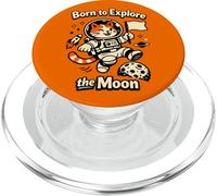 Born to Explore the Moon Cat Astronaut PopSockets PopGrip for MagSafe