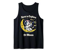 Born to Explore the Moon Dog Tank Top