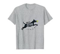 Born to Fetch: Playful Dog Lover Tennis Ball T-Shirt, Men, Heather Grey, 5XL