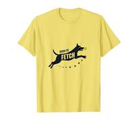 Born to Fetch: Playful Dog Lover Tennis Ball T-Shirt, Men, Lemon, 3XL