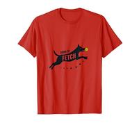 Born to Fetch: Playful Dog Lover Tennis Ball T-Shirt, Men, Red, XXL