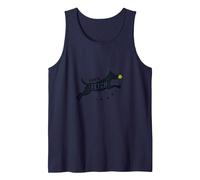 Born to Fetch: Playful Dog Lover Tennis Ball Tank Top, Men, Navy, L