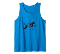 Born to Fetch: Playful Dog Lover Tennis Ball Tank Top, Men, Sapphire, XXL