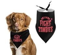 Born To Fight Zombies Dog Bandana Pet Scarf for Small Medium Large Dogs Triangle Bibs Photo Prop Gift