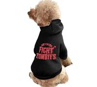 Born To Fight Zombies Dog Clothes Short Sleeve Pet Hoodie Cute Cat Costume Jacket Tee for Small Dogs 2XL
