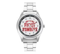 Born to Fight Zombies Mens Watches Simplicity Watch Stainless Steel Band