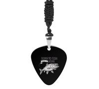 Born To Fish Forced To Work Fashion Guitar Picks Necklace Music Jewellery Personalized Pendant