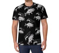 Born to Fish Forced to Work Men's T-Shirts Short Sleeve Casual Shirt Summer Sports Tees Tops XL