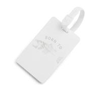 Born to Fish Funny Luggage Tag with ID Name Card Stylish Suitcase Labels Baggage Bag Tags