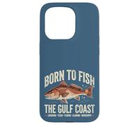 Born to Fish Gulf Coast Vintage Redfish Case for iPhone 15 Pro