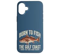 Born to Fish Gulf Coast Vintage Redfish Case for iPhone 16 Plus
