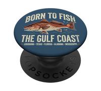 Born to Fish Gulf Coast Vintage Redfish PopSockets Adhesive PopGrip