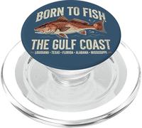 Born to Fish Gulf Coast Vintage Redfish PopSockets PopGrip for MagSafe