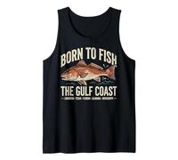 Born to Fish Gulf Coast Vintage Redfish Tank Top