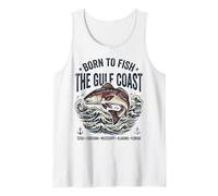Born to Fish Gulf Coast Vintage Redfish Vintage Tank Top