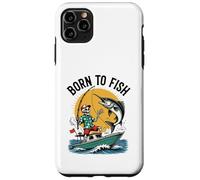Born To Fish Skeleton Fisherman Fishing Boat Case for iPhone 11 Pro Max