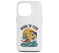 Born To Fish Skeleton Fisherman Fishing Boat Case for iPhone 13 Pro