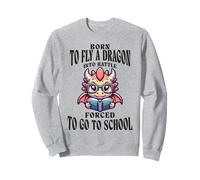 Born To Fly A Dragon Into Battle Forced To Go To School Joke Sweatshirt
