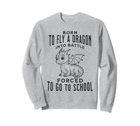 Born To Fly A Dragon Into Battle Forced To Go To School Sweatshirt