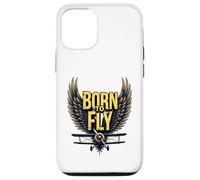Born to Fly Bold Aviation Lovers Retro Adventure Biplane Case for iPhone 12/12 Pro