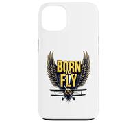 Born to Fly Bold Aviation Lovers Retro Adventure Biplane Case for iPhone 13