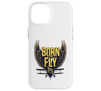 Born to Fly Bold Aviation Lovers Retro Adventure Biplane Case for iPhone 14