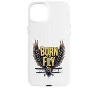 Born to Fly Bold Aviation Lovers Retro Adventure Biplane Case for iPhone 15 Plus