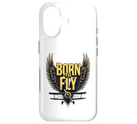 Born to Fly Bold Aviation Lovers Retro Adventure Biplane Case for iPhone 17