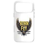 Born to Fly Bold Aviation Lovers Retro Adventure Biplane Case for iPhone 17 Pro Max