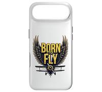 Born to Fly Bold Aviation Lovers Retro Adventure Biplane Case for iPhone Air