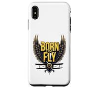 Born to Fly Bold Aviation Lovers Retro Adventure Biplane Case for iPhone XS Max