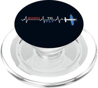 Born To Fly Flying Airplane Heartbeat EKG for Pilot Aviation PopSockets PopGrip for MagSafe