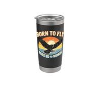 Born to Fly Forced Bird of Prey Patriotic Hawk Falconry Gift Stainless Steel Insulated Tumbler