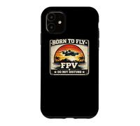 Born To Fly FPV Drone Pilot Retro Vintage Sunset Gift Case for iPhone 11