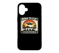 Born To Fly FPV Drone Pilot Retro Vintage Sunset Gift Case for iPhone 16 Plus