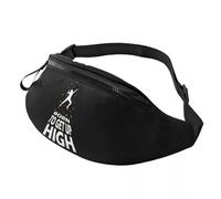 Born to Get Up High Bouldering Fanny Pack Women Men Cool Rock Climbing Crossbody Waist Bag for Camping Biking Money Pouch